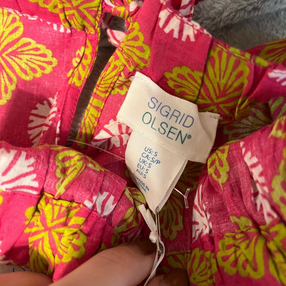 Sigrid Olsen Pink and Green Tank - Picture 4 of 4